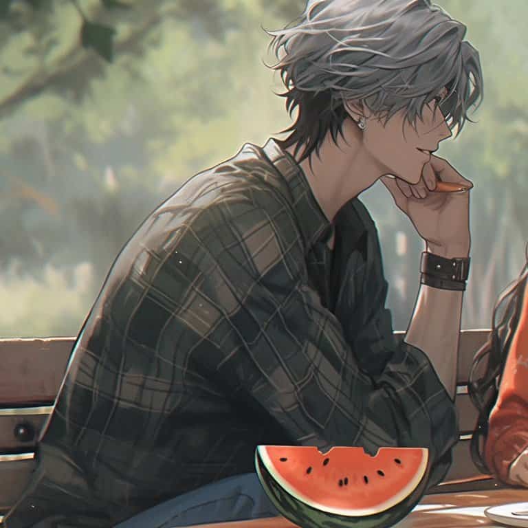 超甜动漫男孩女孩情侣头像 AI绘画一人一半高质量旧漫情头_12
