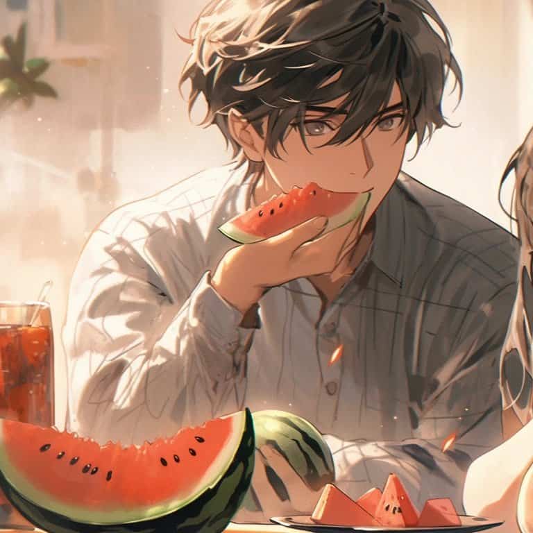 超甜动漫男孩女孩情侣头像 AI绘画一人一半高质量旧漫情头_4