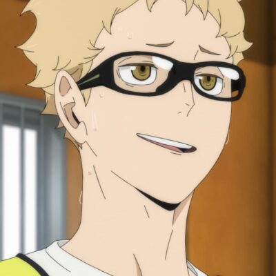《排球少年》月岛萤 戴黑框眼镜腹黑boy  动漫男生头像
