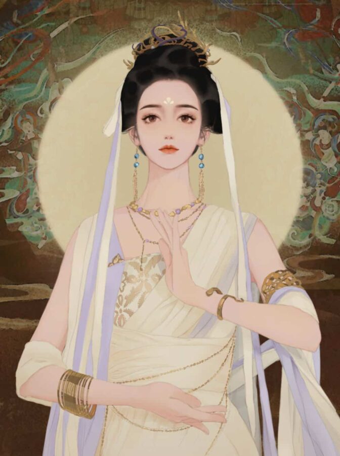 陈都灵《长月烬明》天欢叶冰裳AI漫画女生头像 绝美破碎清冷感古装美女头像_1