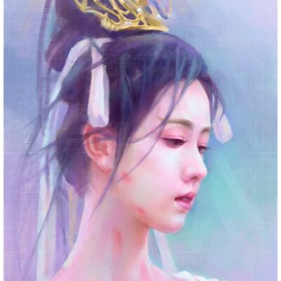陈都灵《长月烬明》天欢叶冰裳AI漫画女生头像 绝美破碎清冷感古装美女头像