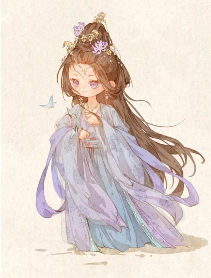 陈都灵《长月烬明》天欢叶冰裳AI漫画女生头像 绝美破碎清冷感古装美女头像_16