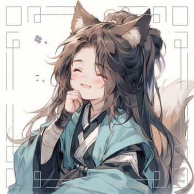 长相思邓为涂山璟九尾狐狸AI古风漫画头像 纯爱狐狸微信头像