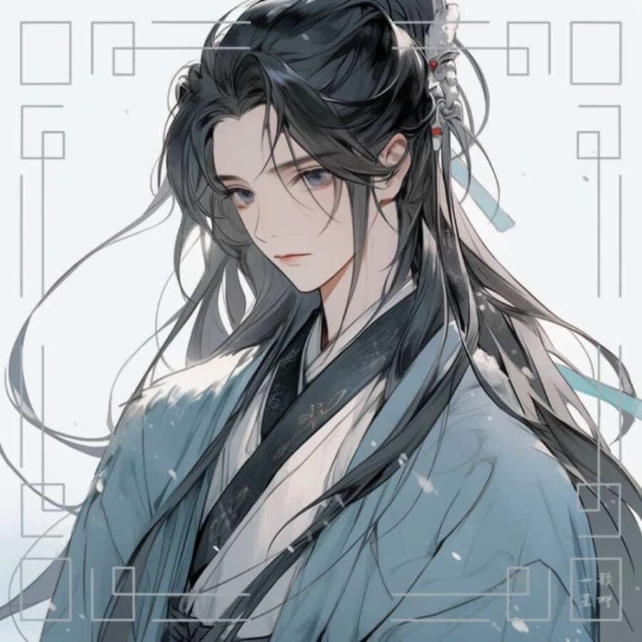 长相思邓为涂山璟九尾狐狸AI古风漫画头像 纯爱狐狸微信头像_5
