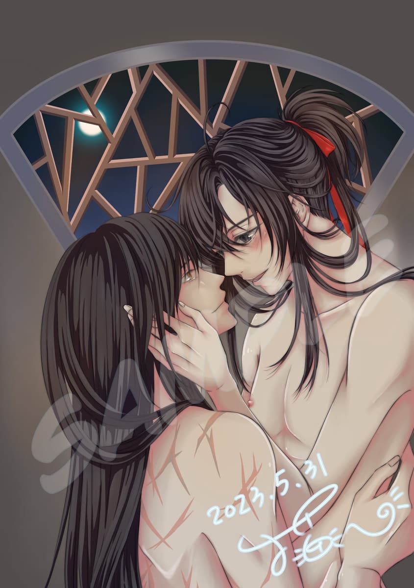 魔道祖师车图无挡长图,蓝忘机×魏无羡车车车长图_1