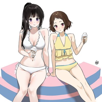 冰菓泳装图片，冰菓内衣美图