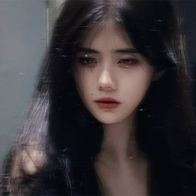 好看又EMO的女生头像无水印图片_7