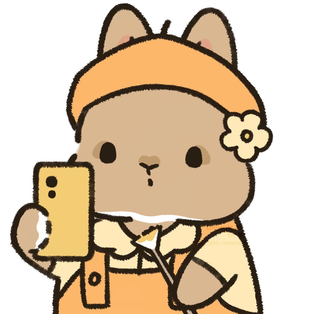 卡通小兔子拿手机自拍头像图片_7