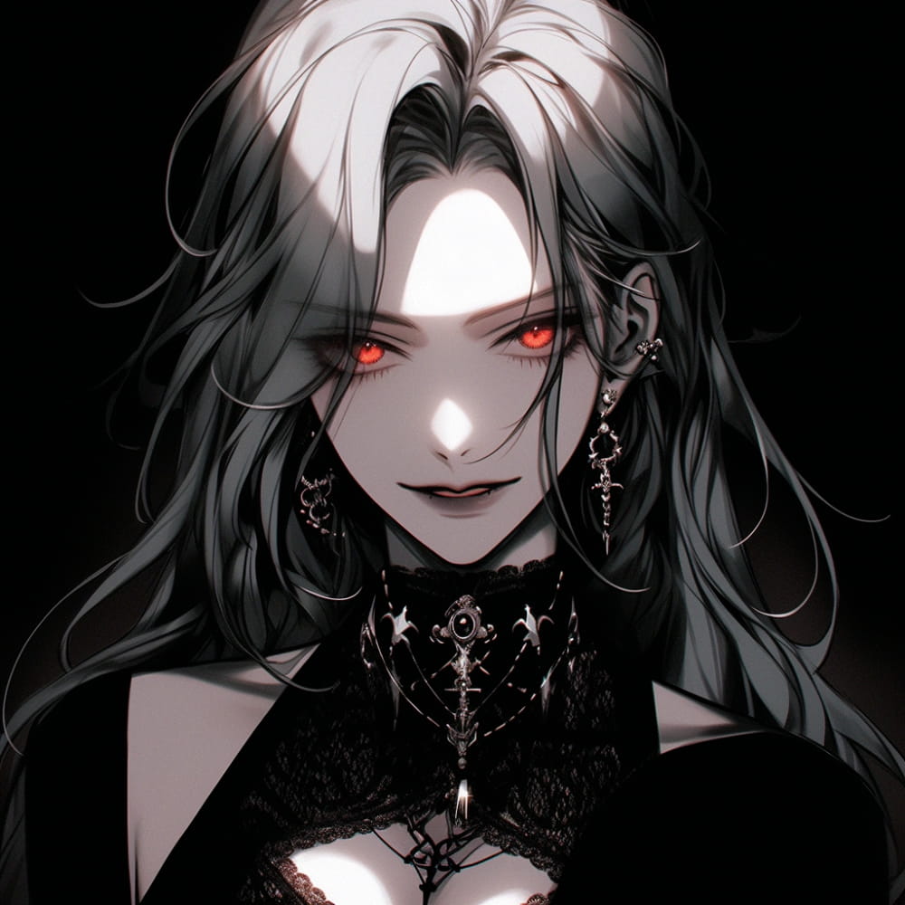 魔尊图片霸气头像女动漫 暗黑女头_5