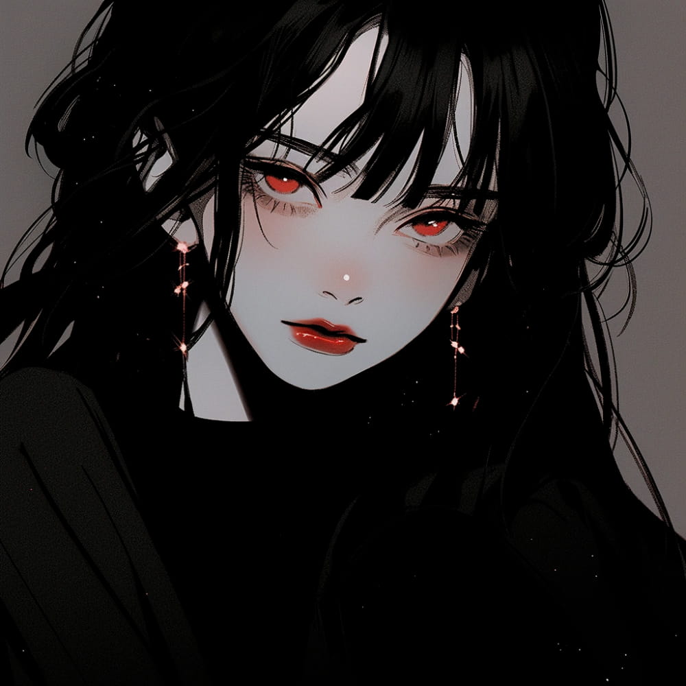 魔尊图片霸气头像女动漫 暗黑女头_9