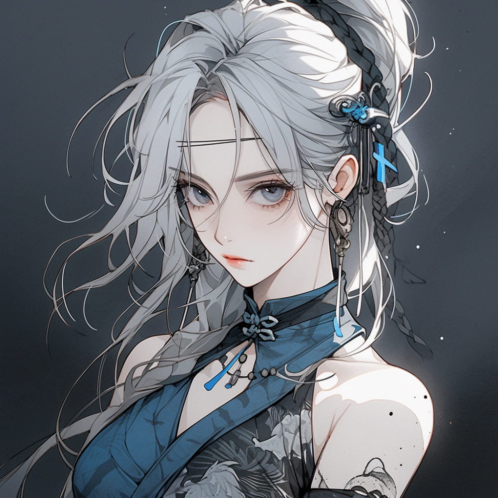 魔尊图片霸气头像女动漫 暗黑女头_14