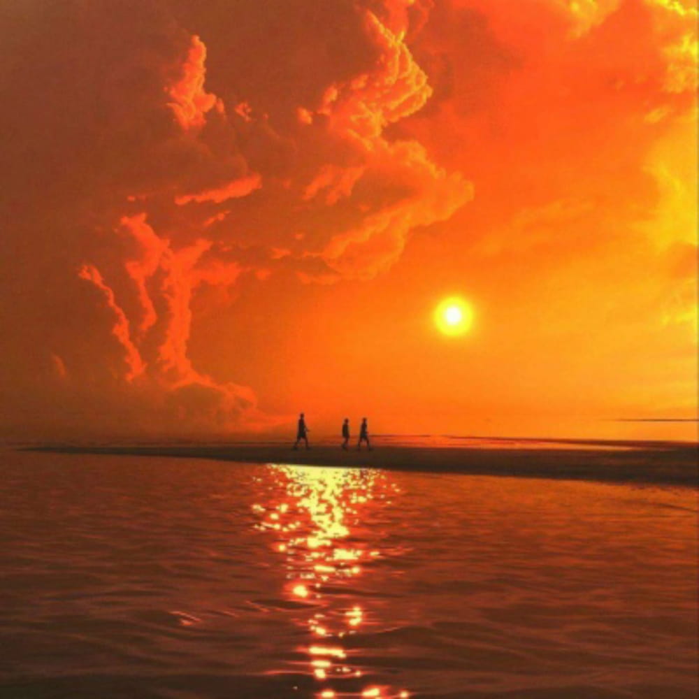 好看的夕阳绝美头像，绝美落日背影情侣微信头像_13