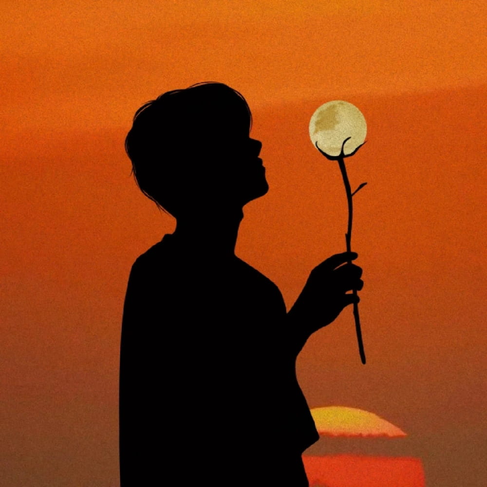 好看的夕阳绝美头像，绝美落日背影情侣微信头像_3