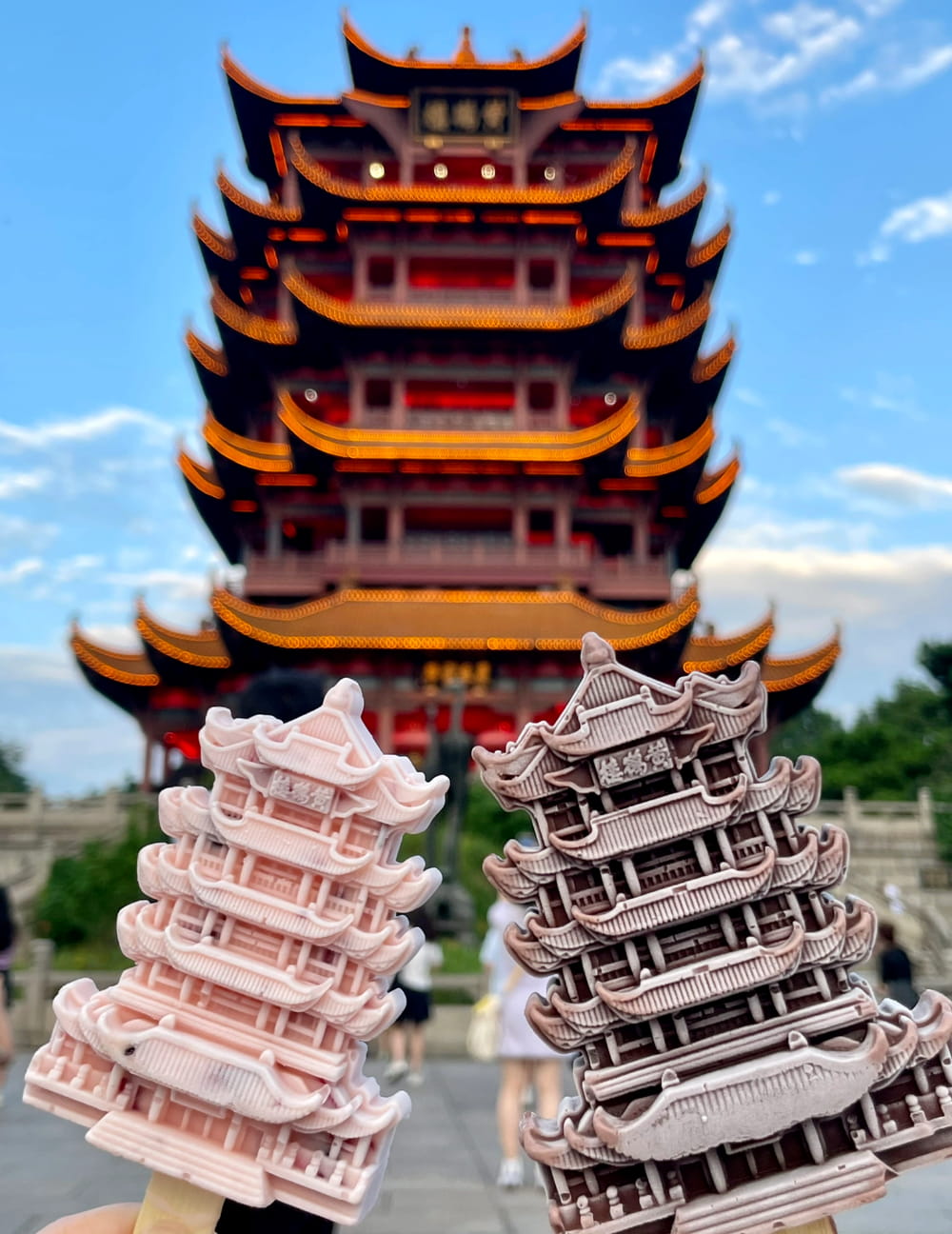 黄鹤楼雪糕冰棍图片 黄鹤楼和冰棍同框_1