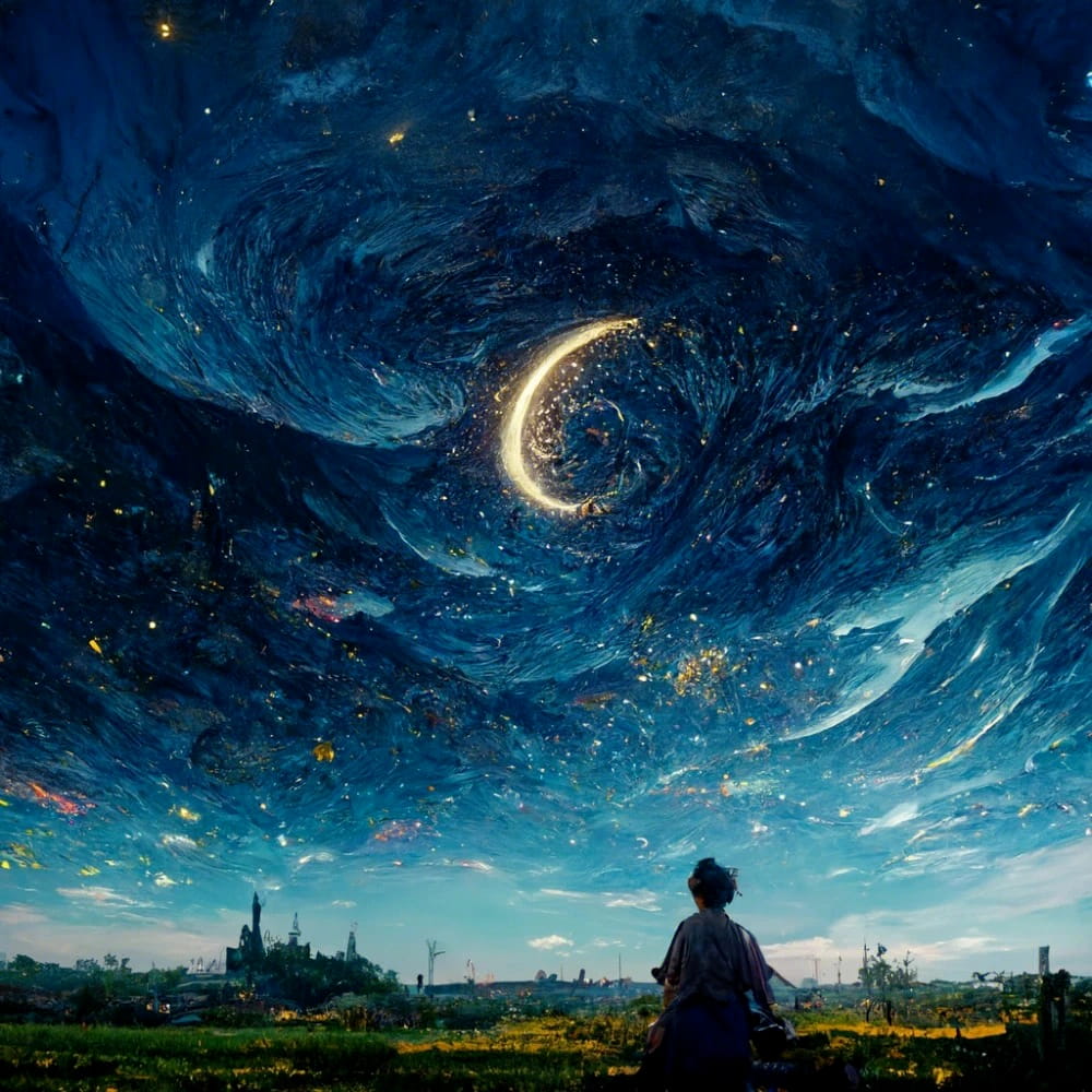 适合冷月星空的头像,冷月星空微信头像图片_11