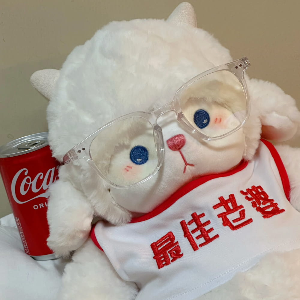 网红毛绒玩具小绵羊头像，那个小羊的毛绒玩具头像_3