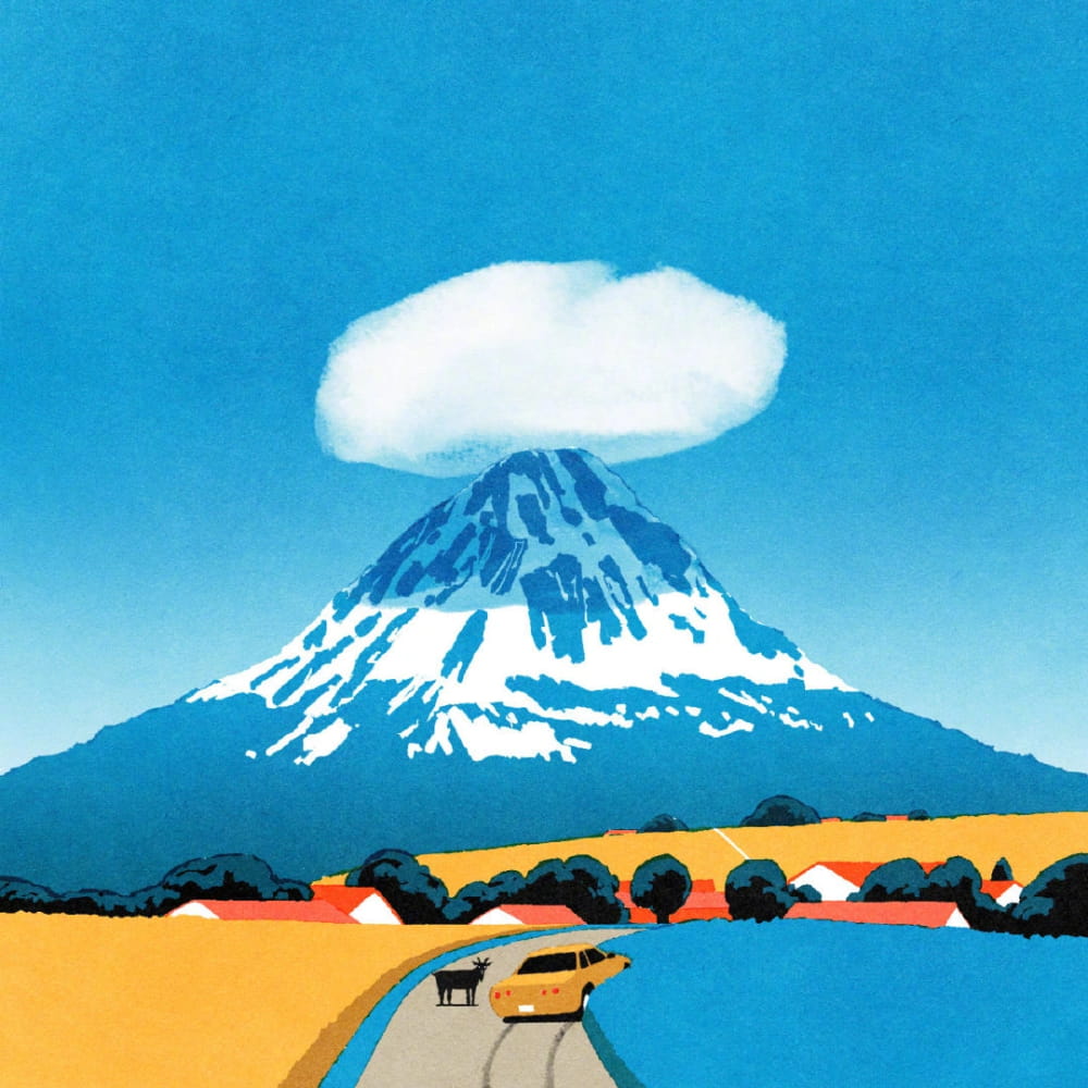 治愈系头像天花板，北海日本画家Kento Iida 治愈系插画_2