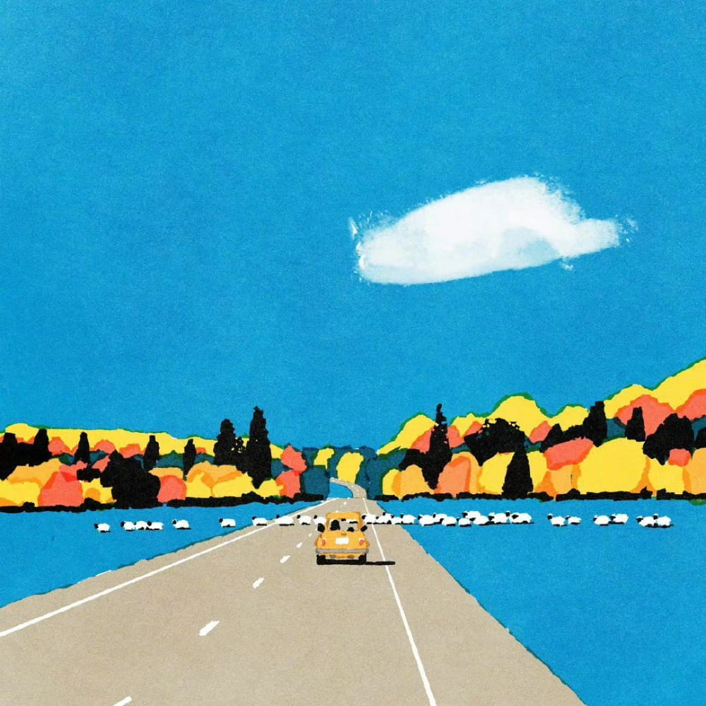 治愈系头像天花板，北海日本画家Kento Iida 治愈系插画_4