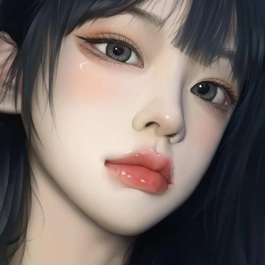 高冷辣妹御姐风大眼睛女孩漫画头像 女生动漫冷酷霸气图片_6