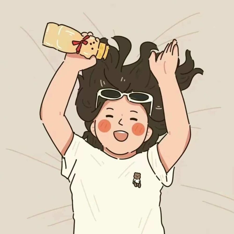 一人一张萌系Q版情头 可爱动漫一男一女二人专用情侣头像图_7