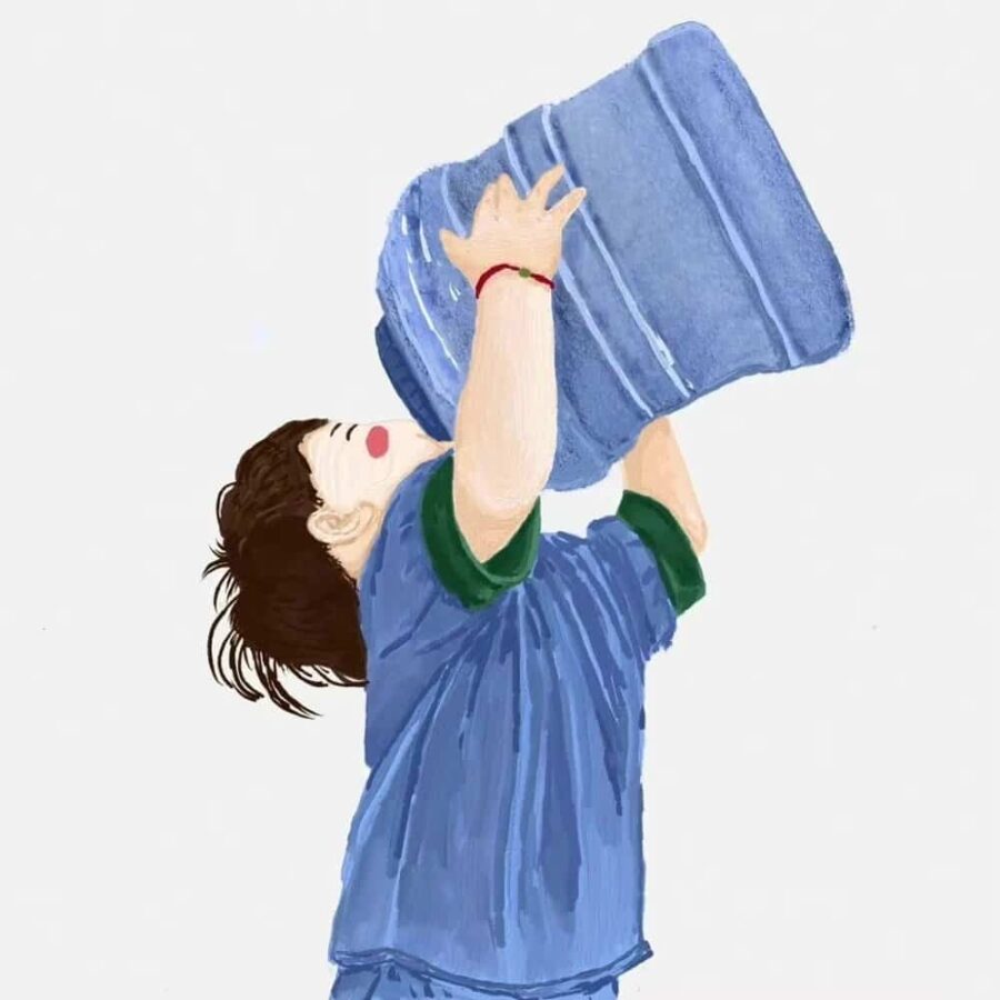 一人一张萌系Q版情头 可爱动漫一男一女二人专用情侣头像图_12