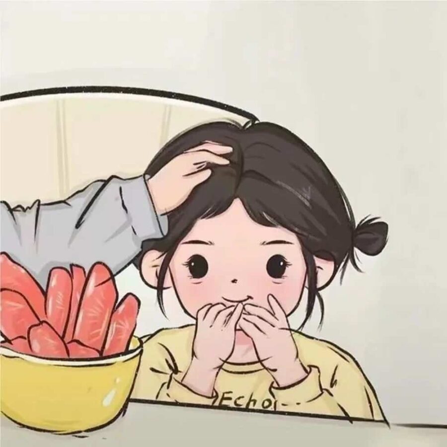 一人一张萌系Q版情头 可爱动漫一男一女二人专用情侣头像图_10