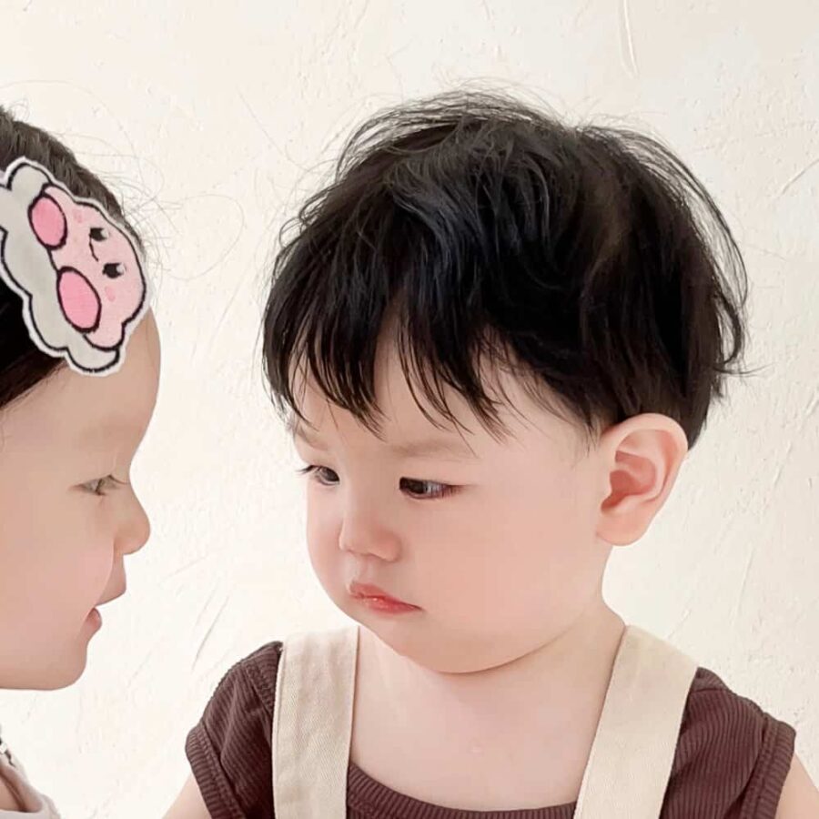 可爱萌小孩子情头高清 超可爱萌娃真人照片一人一张情侣头像_2