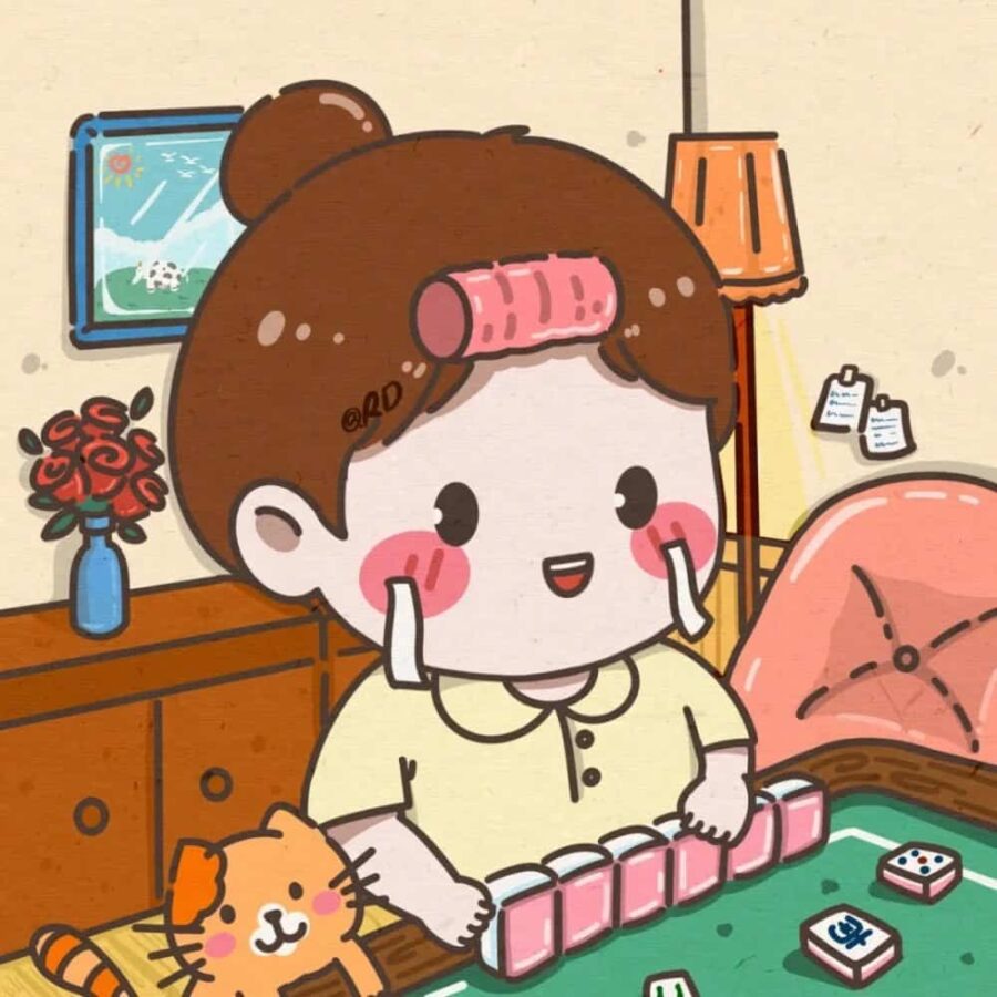 小众搞怪麻将微信头像 好看的与麻将有关的头像图_1