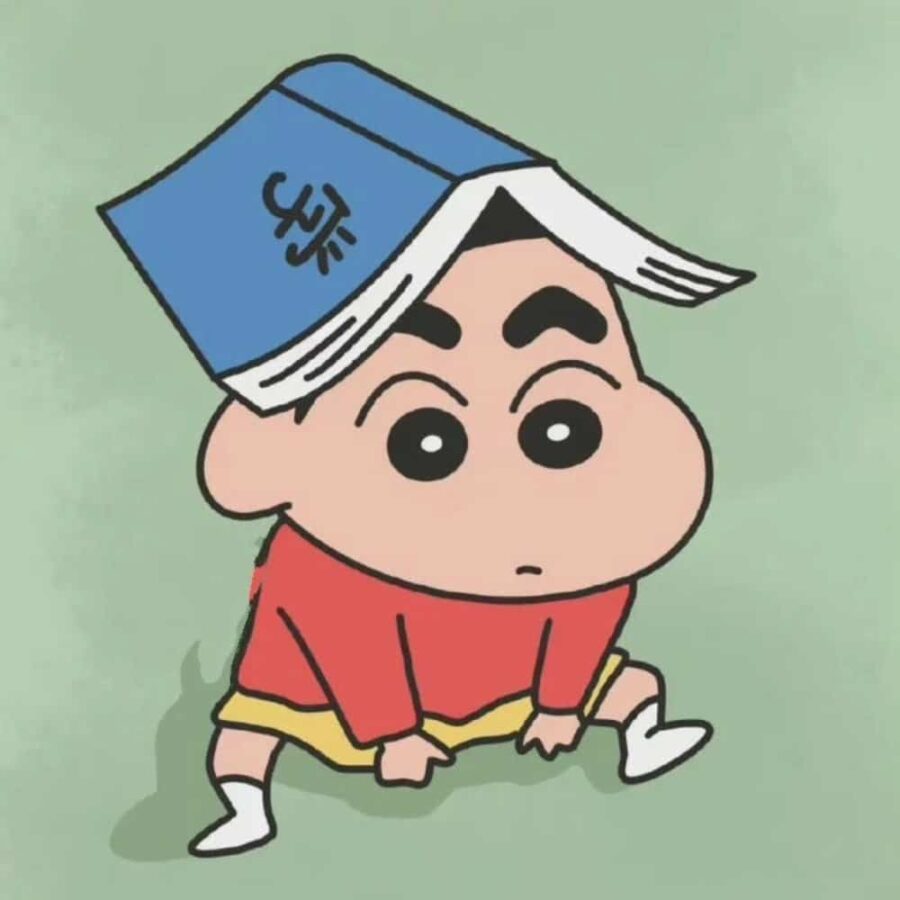 爱学习的蜡笔小新看书卡通微信头像 看书写字的蜡笔小新_6