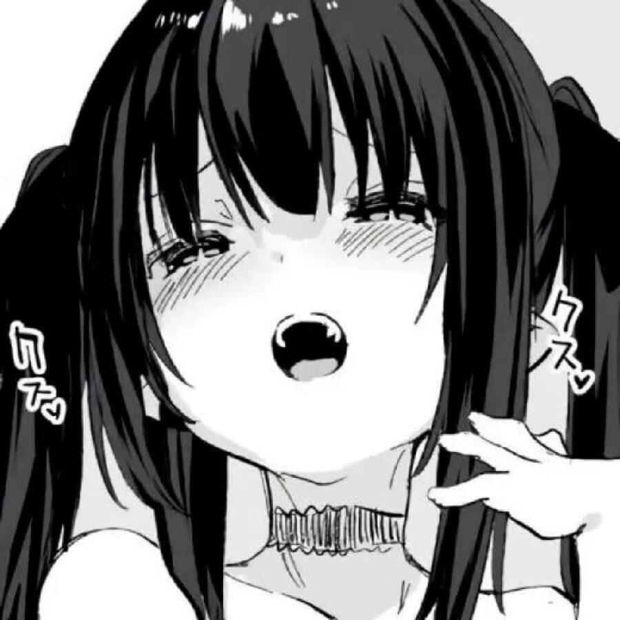 非常涩的动漫黑白女生头像 M属性可爱女生头像_7