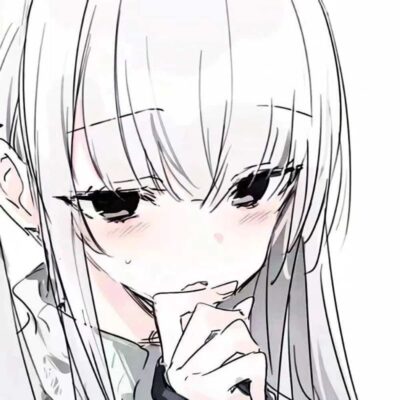 非常涩的动漫黑白女生头像 M属性可爱女生头像