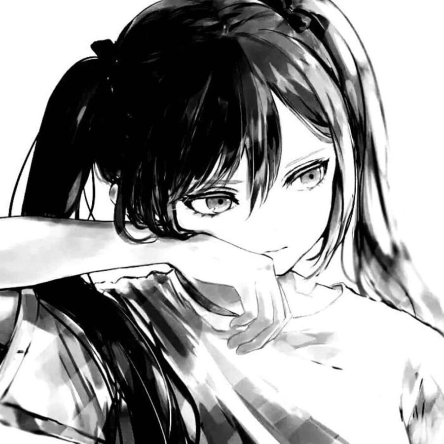 非常涩的动漫黑白女生头像 M属性可爱女生头像_12