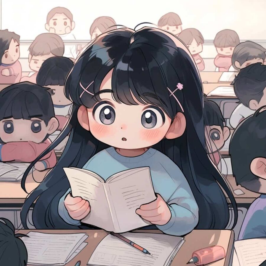 我爱学习学习使我快乐动漫闺蜜头像 美少女战士小仙女AI绘画Q版头像图_12