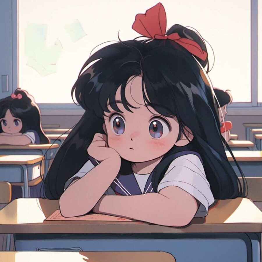 我爱学习学习使我快乐动漫闺蜜头像 美少女战士小仙女AI绘画Q版头像图_14