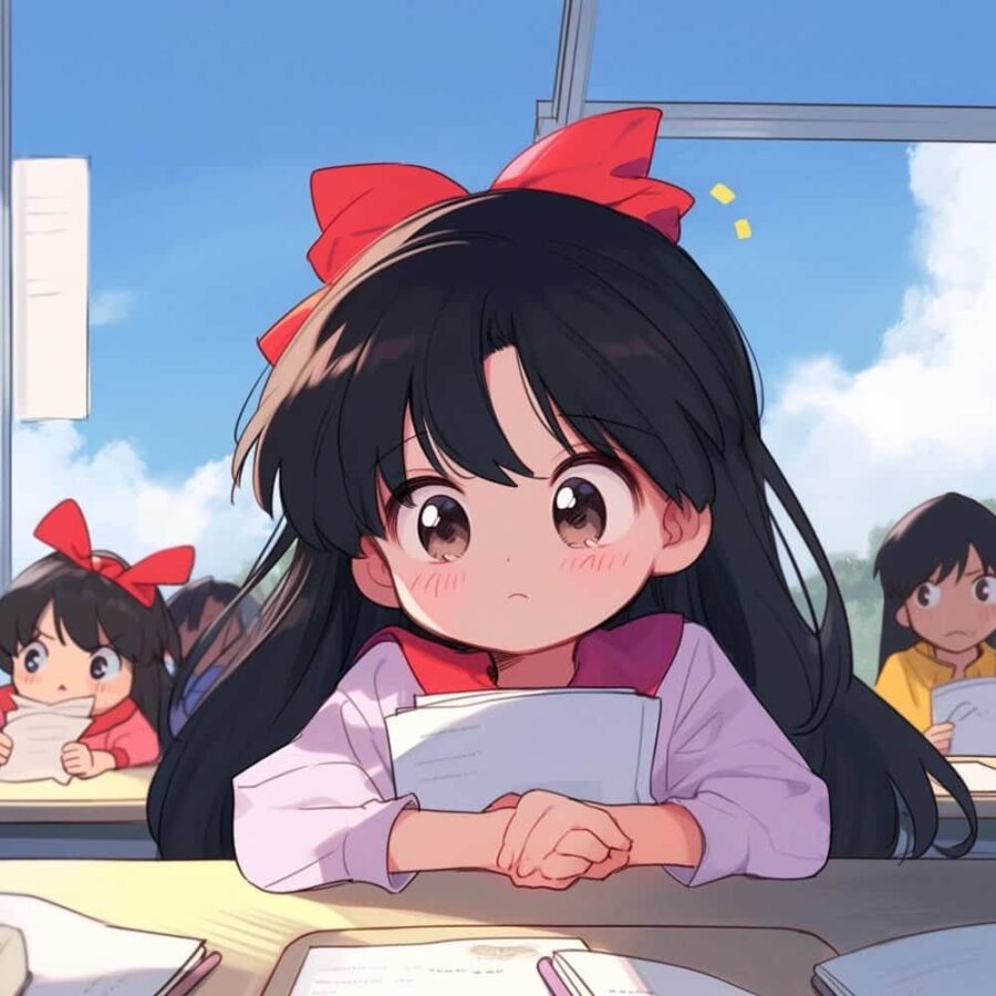 我爱学习学习使我快乐动漫闺蜜头像 美少女战士小仙女AI绘画Q版头像图_15