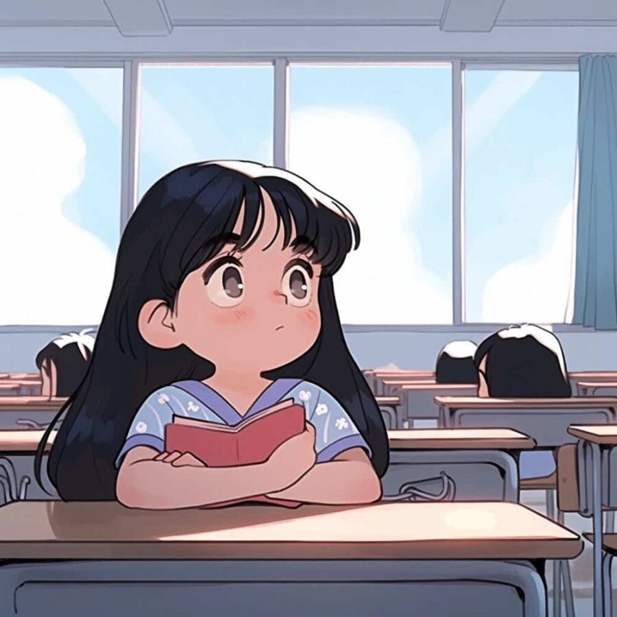 我爱学习学习使我快乐动漫闺蜜头像 美少女战士小仙女AI绘画Q版头像图_19