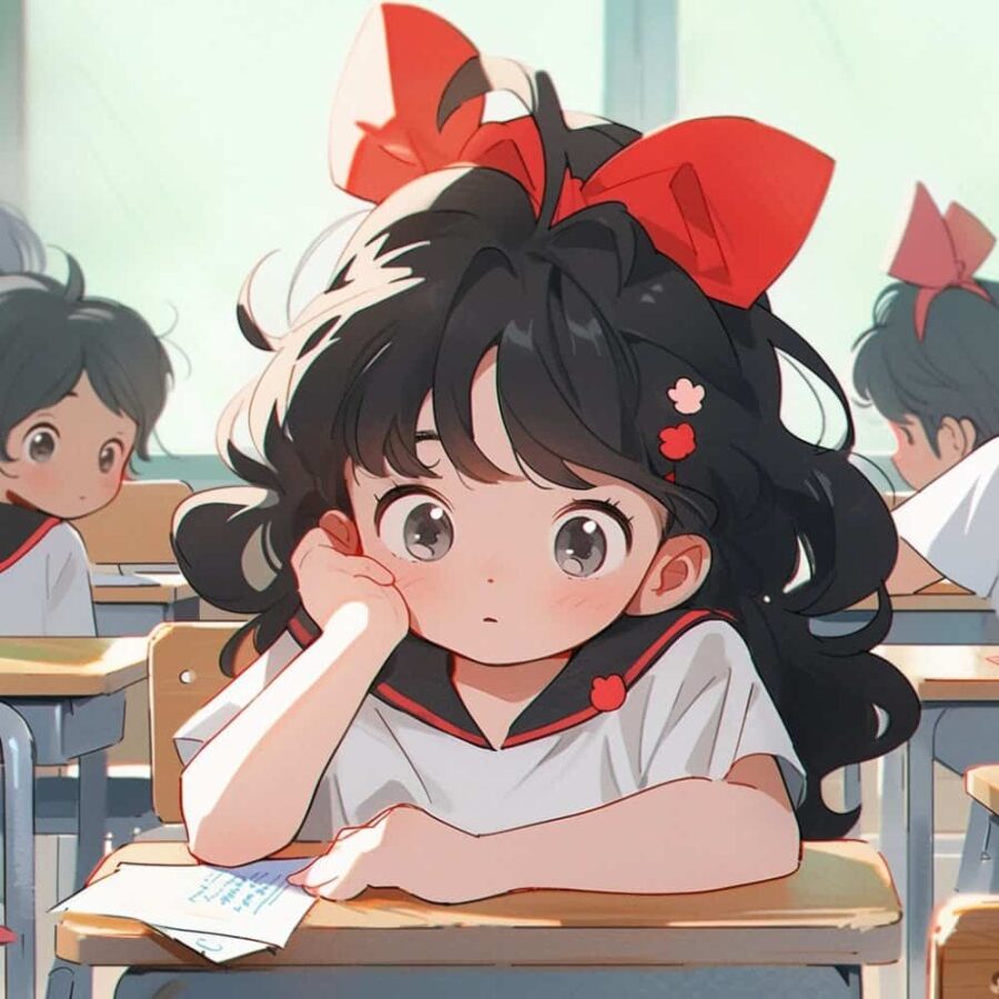 我爱学习学习使我快乐动漫闺蜜头像 美少女战士小仙女AI绘画Q版头像图_20