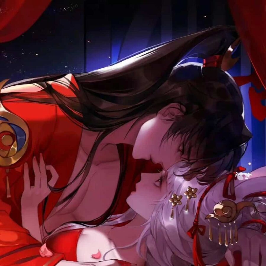 王者荣耀李信阿离CP情侣头像 漫画禁欲李信公孙离一左一右情头_22