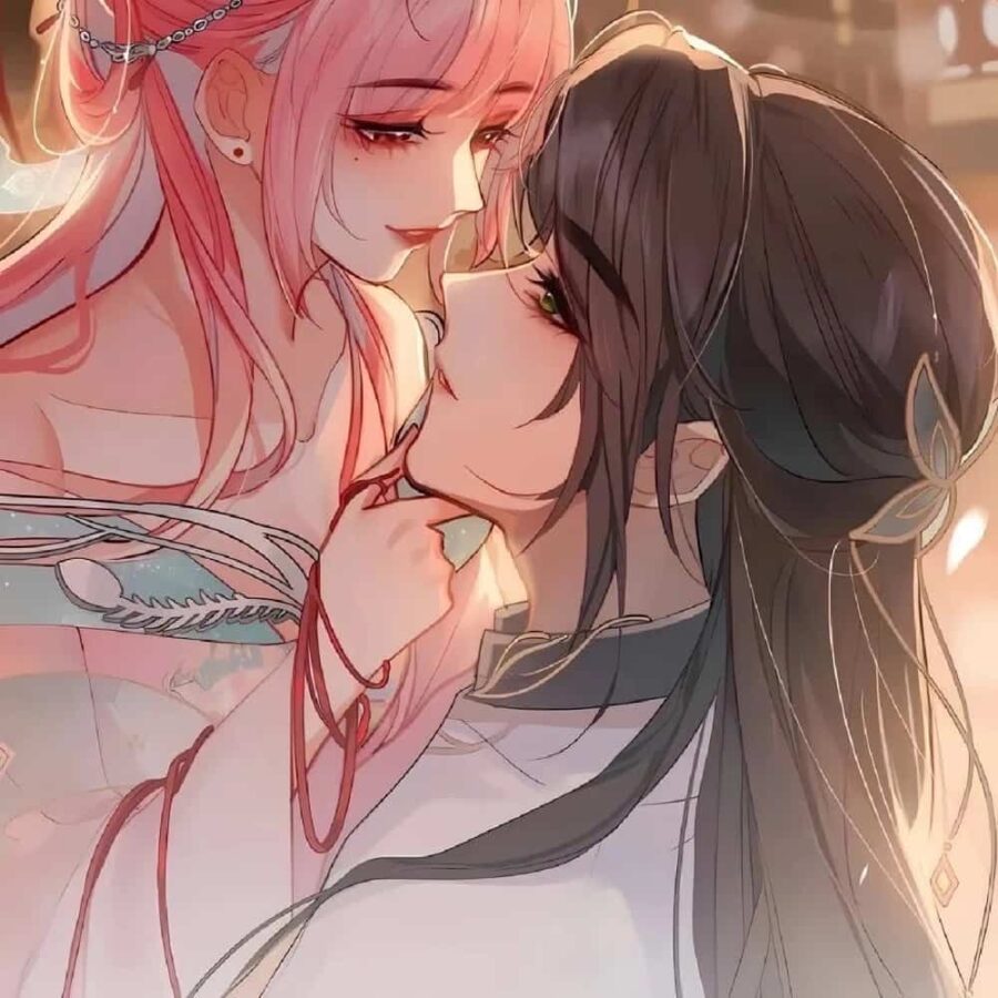 超好看的动漫古风禁欲情侣头像 有一点污的漫画情侣头像_4