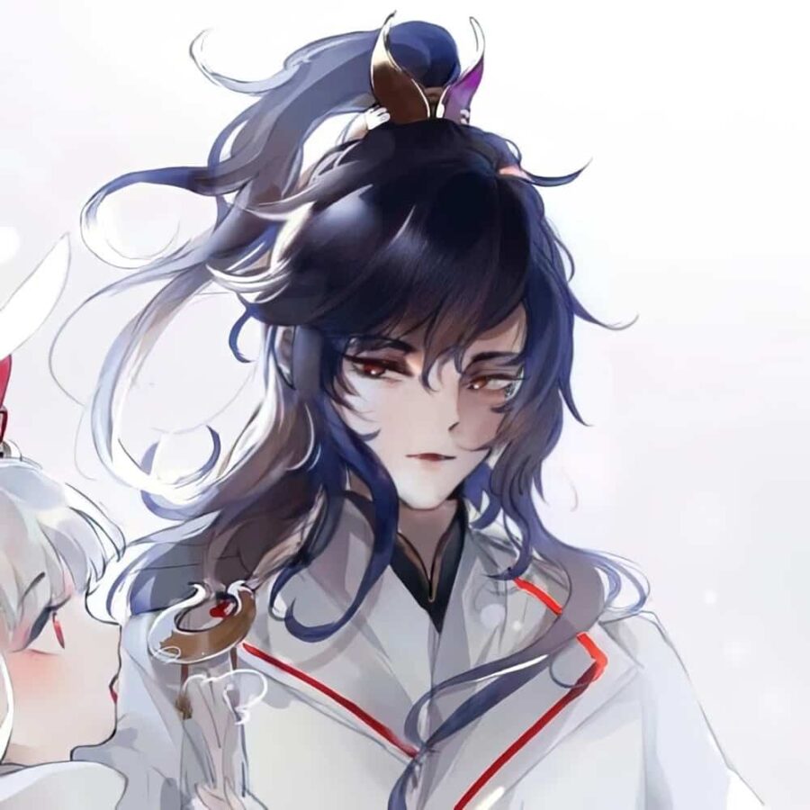 王者荣耀李信阿离CP情侣头像 漫画禁欲李信公孙离一左一右情头_20
