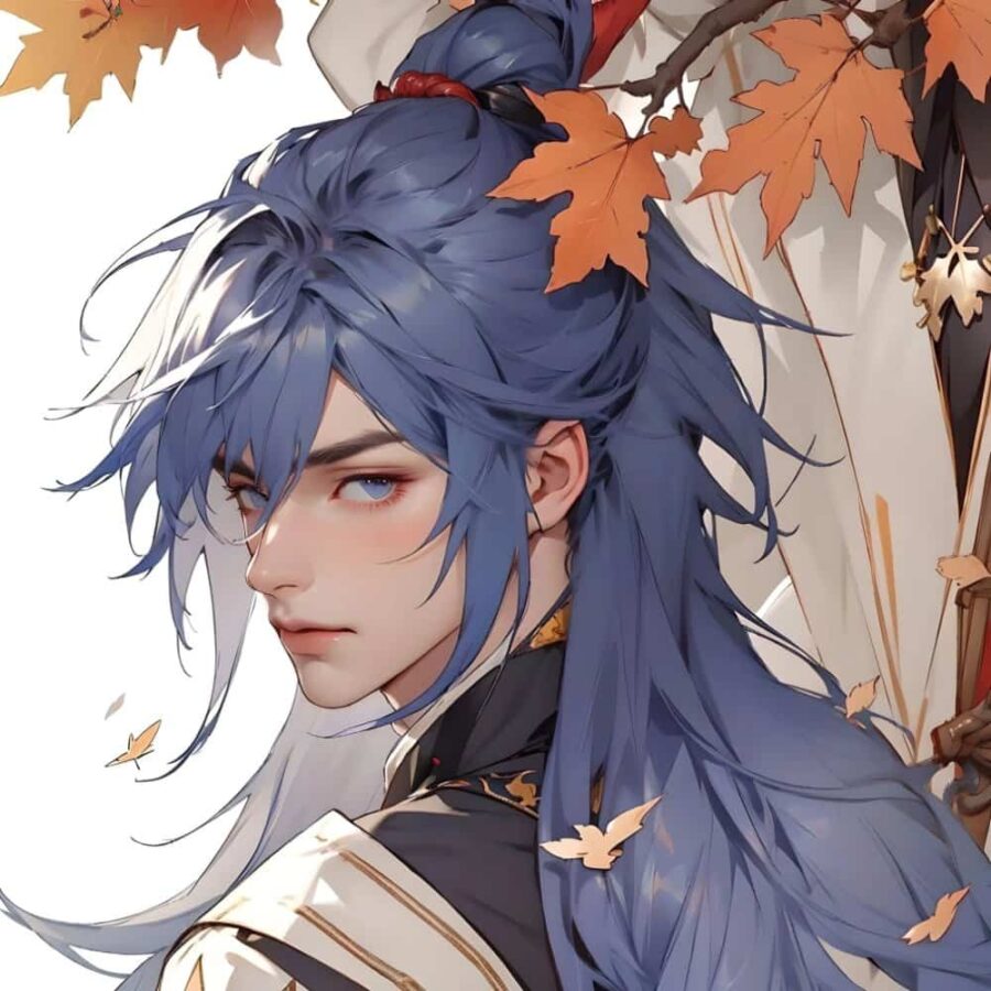 王者荣耀李信阿离CP情侣头像 漫画禁欲李信公孙离一左一右情头_10