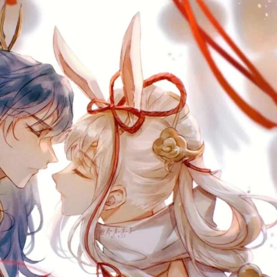 王者荣耀李信阿离CP情侣头像 漫画禁欲李信公孙离一左一右情头_6
