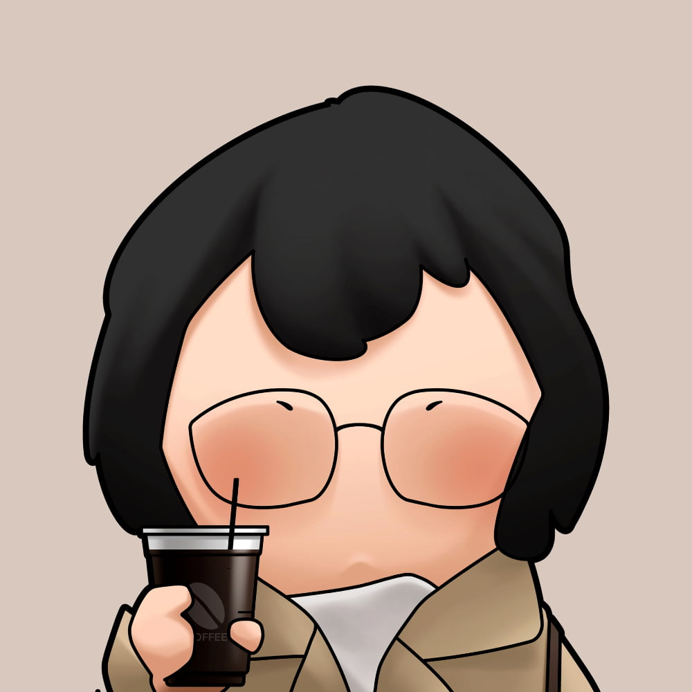 打工人喝咖啡卡通头像,拿一杯咖啡上班卡通头像_5