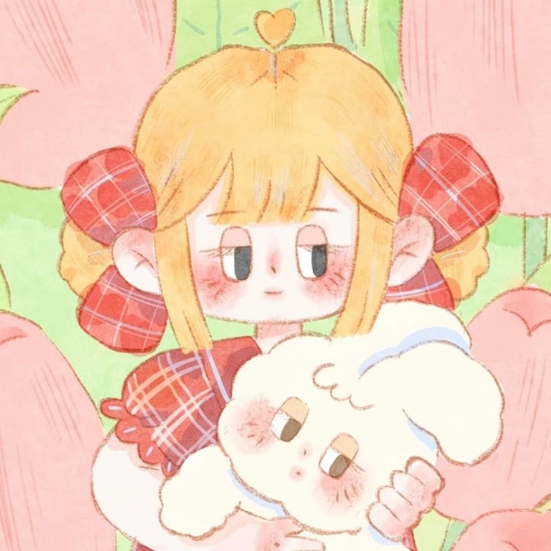 治愈系可爱女孩卡通头像，女生动漫头像唯美可爱治愈系_3
