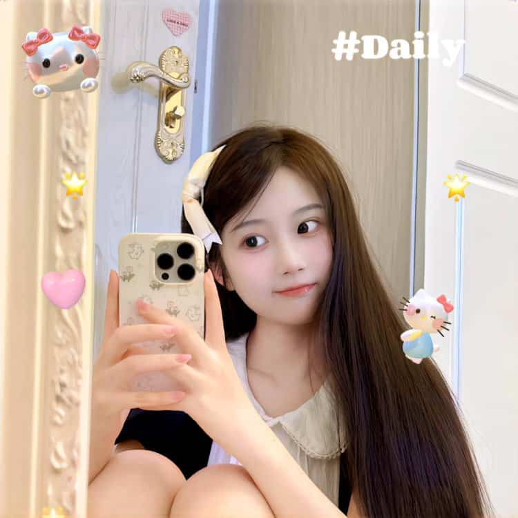 甜美可爱女孩真实生活照微信头像 软妹必备适合开学好看的女生头像_11