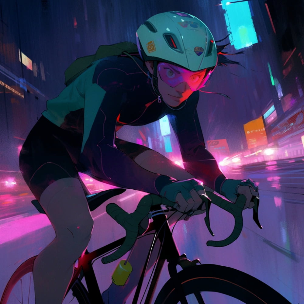公路车骑行男生头像AI绘画_9