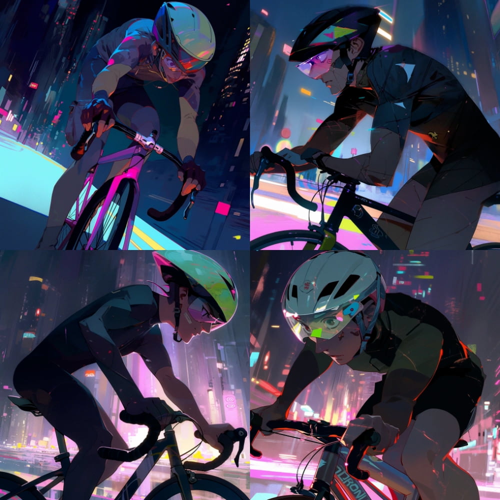 公路车骑行男生头像AI绘画_12