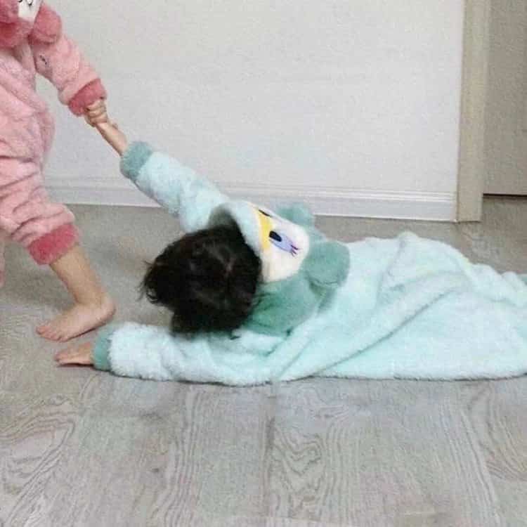 超萌可爱真人小孩子情侣头像图 二人专用小孩情头一人一张_18
