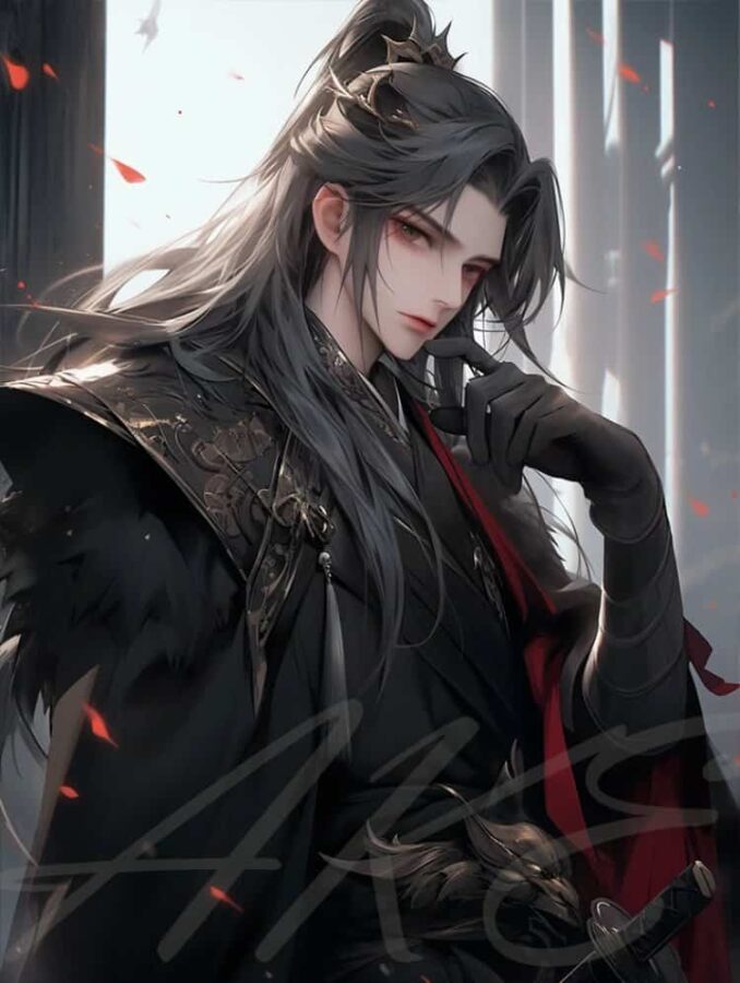 一剑镇山河古风长发男生头像 一人一剑仗剑天涯武打侠客风AI男头_9
