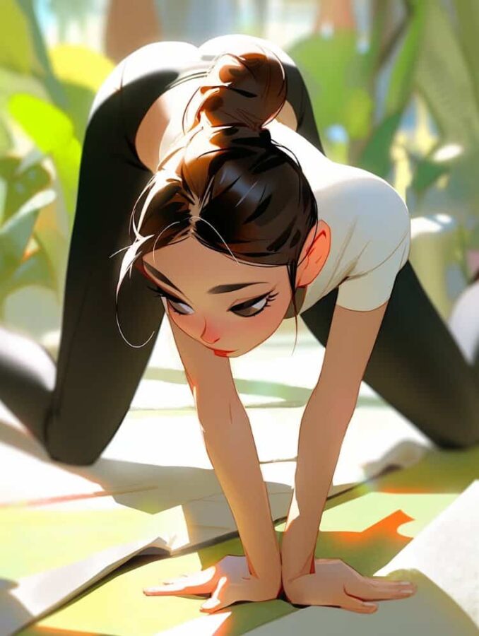 好看有个性的瑜伽普拉提动漫AI女生头像_10